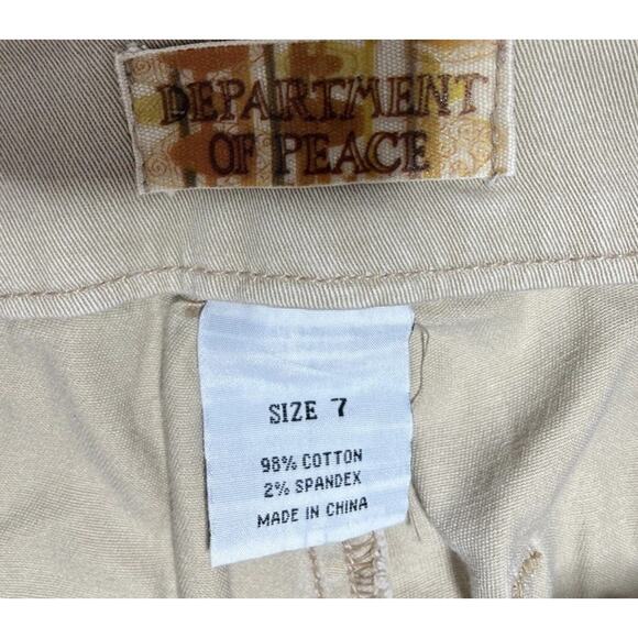 Department of Peace Womens Crop Flare Chino Pants Size 7 - Picture 2 of 5